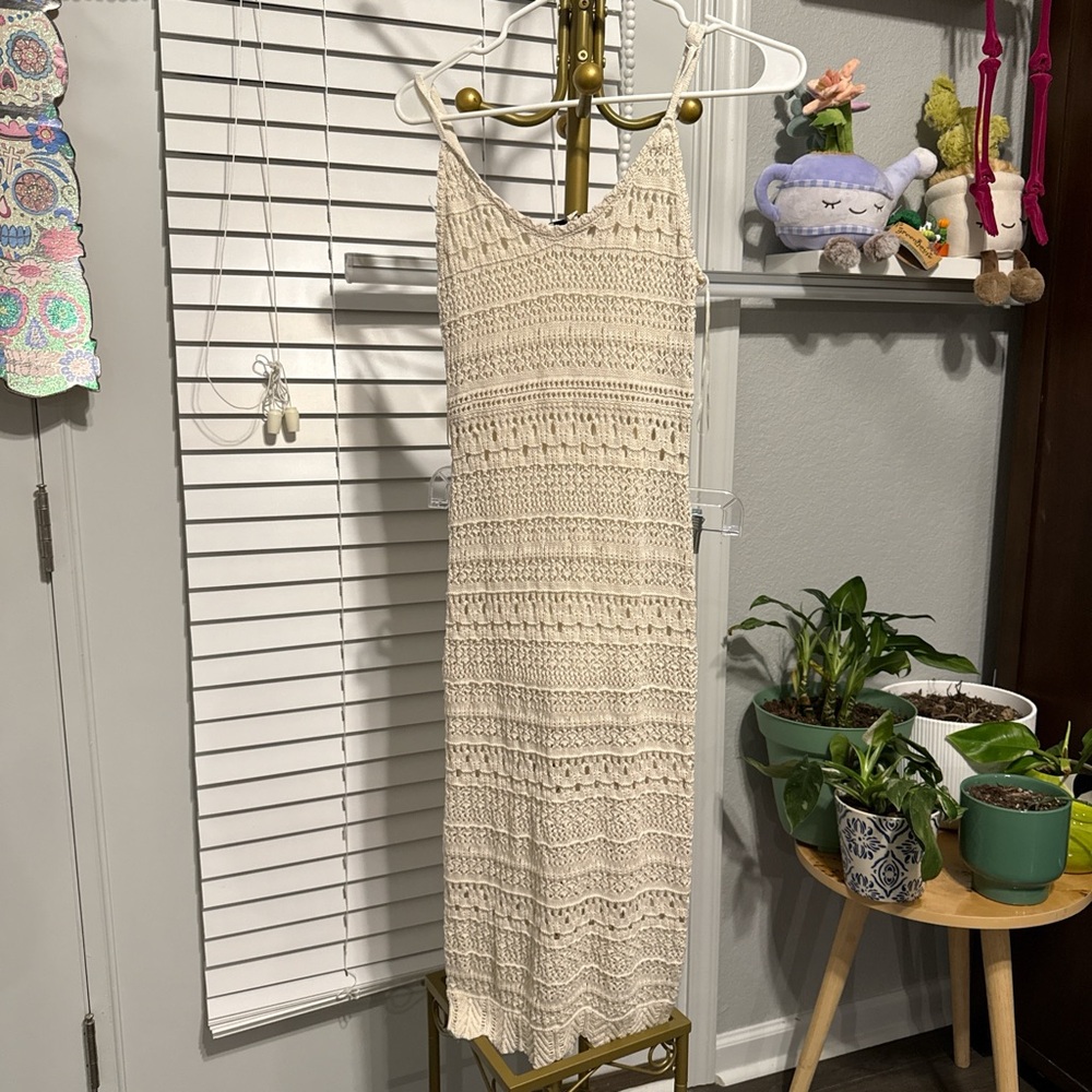 Crochet Knit Maxi Dress